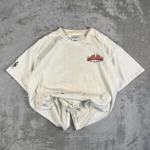 2008 Burn The Point Labor Day Weekend Car Show Flame Print Graphic T-shirt SZ L